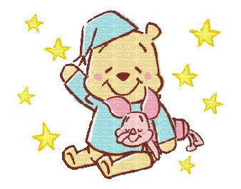 Winnie with Piglet - GIF animado gratis