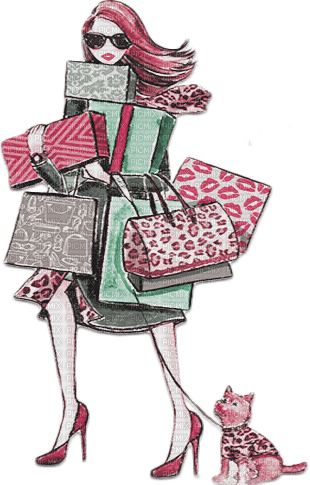 soave woman fashion shopping pink green - png grátis