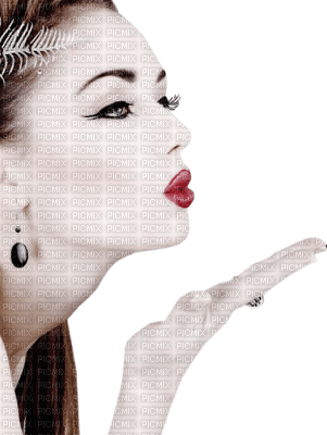 Woman  Brown Red Kiss - Bogusia - kostenlos png