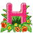 Kaz_Creations Alphabets Flowers Colours Letter H - Bezmaksas animēts GIF