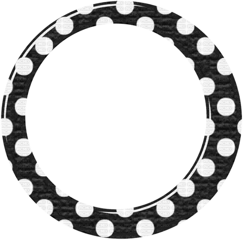Circle.Frame.Black.White - png gratis