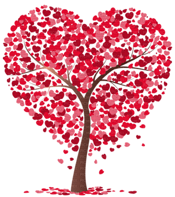 Kaz_Creations Valentine Deco Love Heart Tree - PNG gratuit