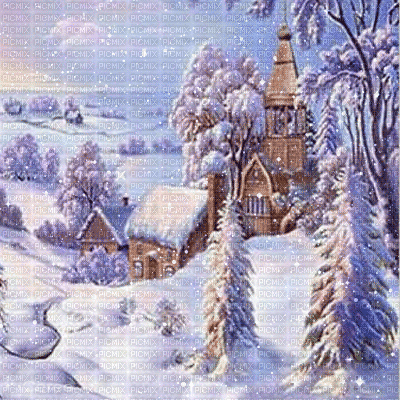 Winter snow background - GIF animasi gratis