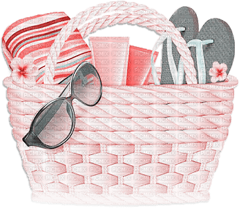 soave deco summer bag beach fashion pink teal - Free PNG