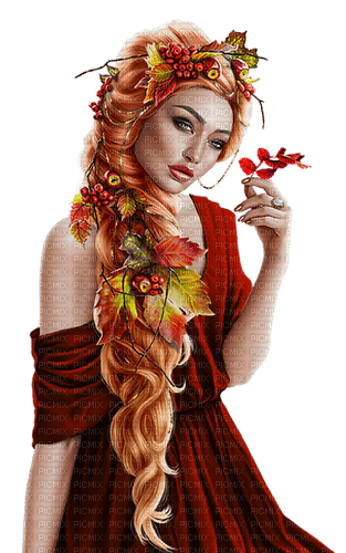 Woman. Fall. Autumn. Leila - ücretsiz png