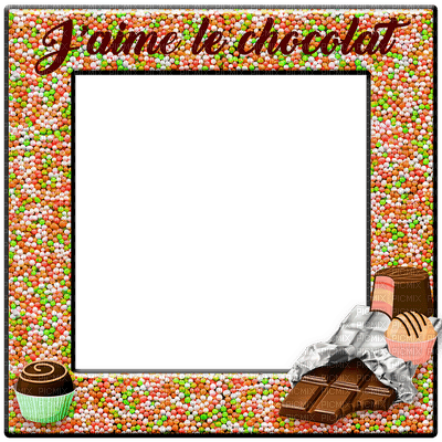 cancy frame, shocolate, suklaa, kehys - Free PNG