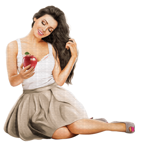 Woman. Apple. Sommer. Leila - 免费PNG