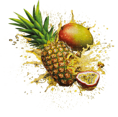 tropical fruits pineapple Bb2 - безплатен png