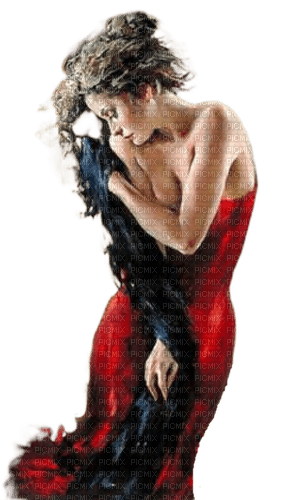 Женщина  в красном - фрее пнг