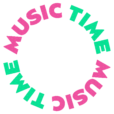 Music Time.Text.circle.gif.Victoriabea - GIF animado grátis