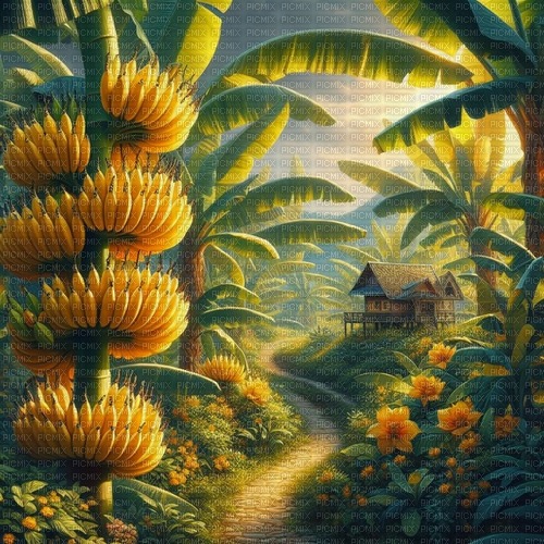 Background - Banana - nemokama png