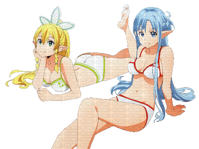 Leafa and Asuna - kostenlos png