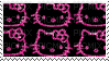 pink and black hello kitty deviantart stamp - 免费PNG