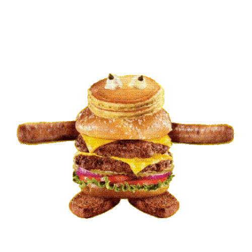 burger fun gif - Zdarma animovaný GIF