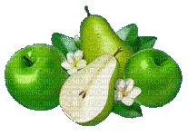 pomme poire - GIF animado grátis