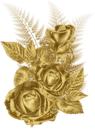 MMarcia flor fleur dourada d'or golden - png gratuito