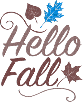 soave text autumn hello fall deco blue brown - безплатен png