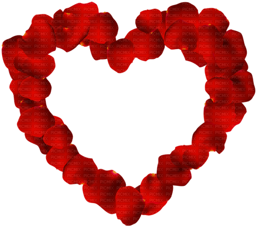 Heart rose petals - gratis png
