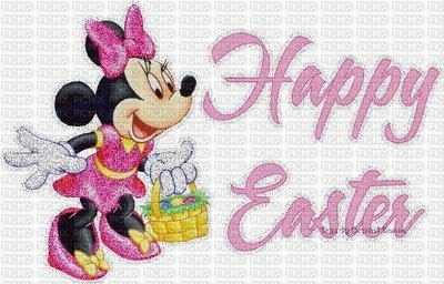 Happy Easter Minnie mouse - PNG gratuit