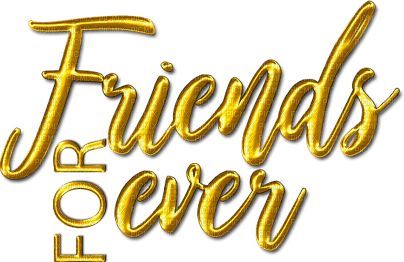 Friends Forever.Text.Gold - PNG gratuit