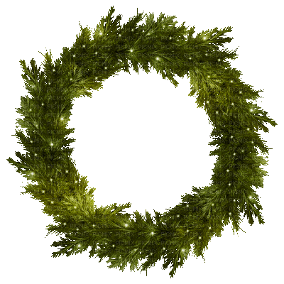 green wreath (created with gimp) - GIF animé gratuit