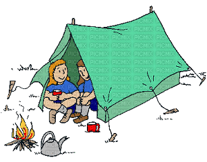 camping bp - GIF animado gratis