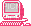 Tiny pink computer - GIF animasi gratis