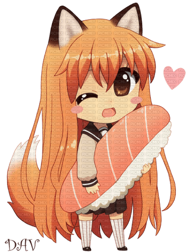 dolceluna anime girl fox ear - бесплатно png