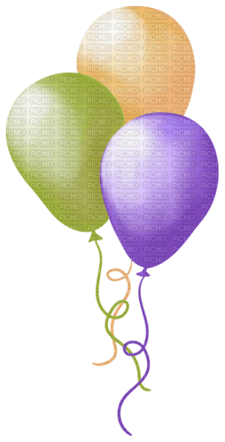 birthday balloons deco png tube - 無料png
