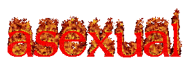 asexual flame text - Gratis geanimeerde GIF