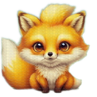 Cute Yellow Fox - png gratis
