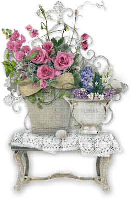 table with flowers, sunshine3 - ingyenes png