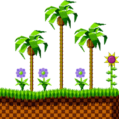GREEN HILL ZONE SONIC - 無料png
