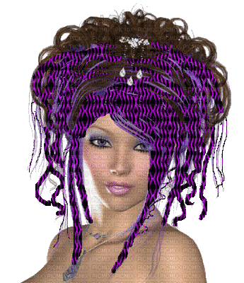 Purple girl - Бесплатный анимированный гифка