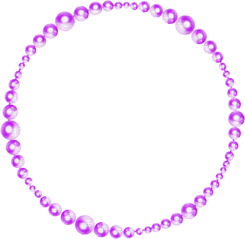 Pearls.Circle.Frame.Purple - Free PNG