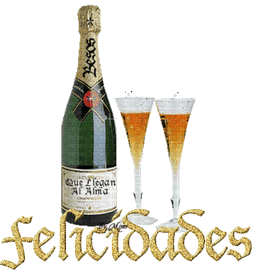 Felicidades.Champagne.Celebration.Victoriabea - Бесплатный анимированный гифка