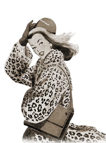 kikkapink winter woman vintage fashion - фрее пнг