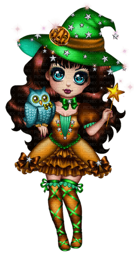 witch cookie doll halloween - png gratis
