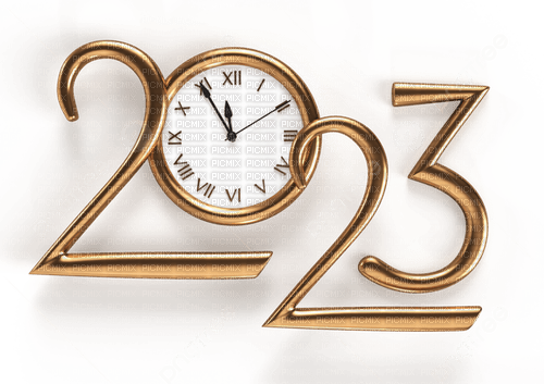 2023.Gold.Clock.Victoriabea - PNG gratuit