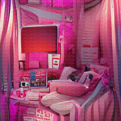 Pink Gamer Room - ingyenes png