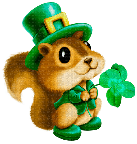 st. Patrick squirrel  by nataliplus - фрее пнг