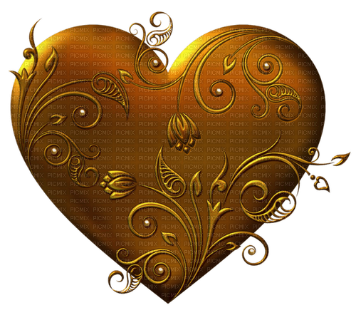 hjärta-guld--Heart Gold - png gratis