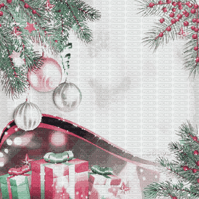 soave background animated  christmas branch gift - Δωρεάν κινούμενο GIF