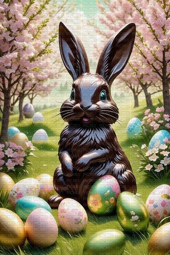 Chocolate Easter Bunny - Free PNG