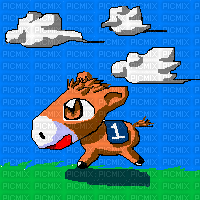 cheval de course - Darmowy animowany GIF