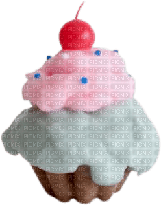 cupcake candle - бесплатно png