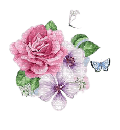 spring flowers deco - 免费PNG
