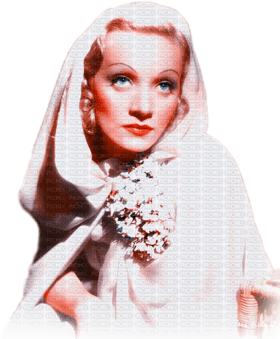 soave woman vintage Marlene Dietrich orange - PNG gratuit