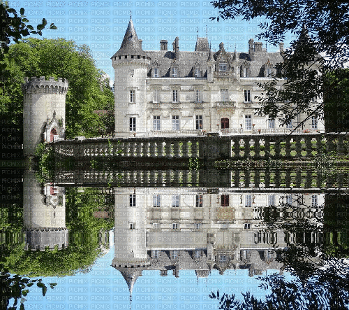maj gif château de Nieul - GIF animado grátis