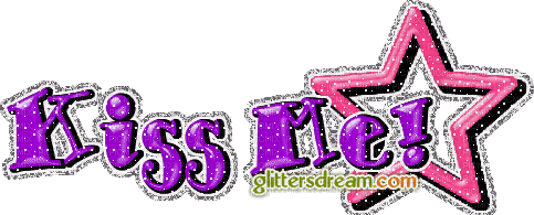 kiss me glitter text - Бесплатный анимированный гифка